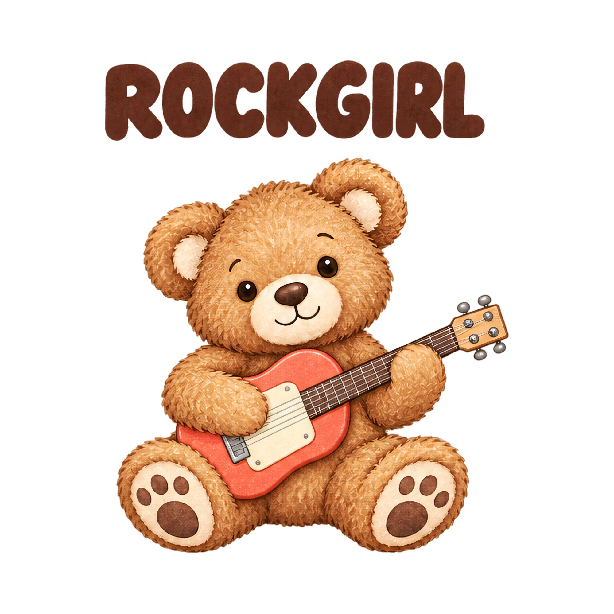 Bügelbild ROCKGIRL als Grafik auf weißem Hintergrund (BB021384)