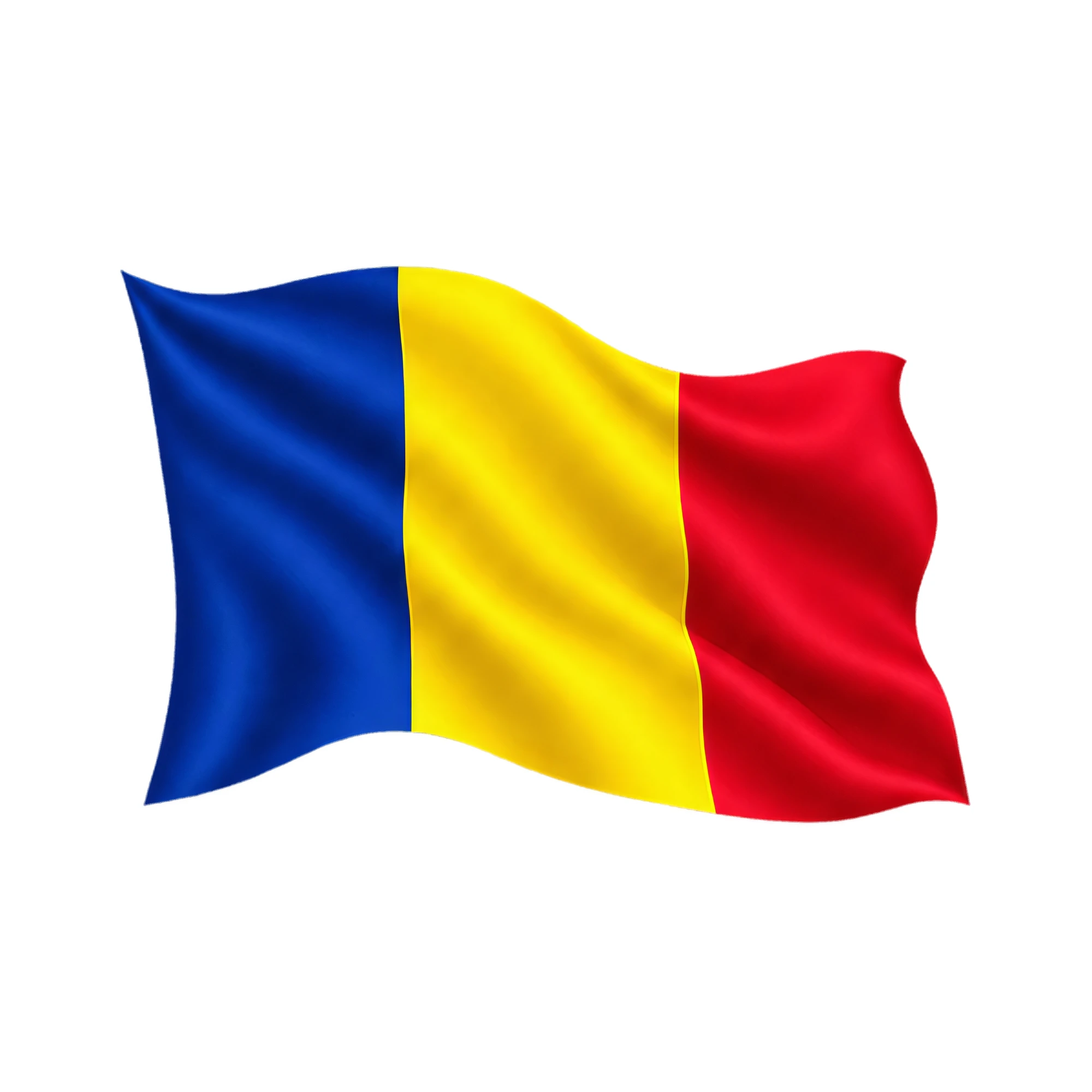 Bügelbild Länder Flagge Rumänien | Lustiger Shirt Motiv als Grafik auf weißem Hintergrund (BB016042)