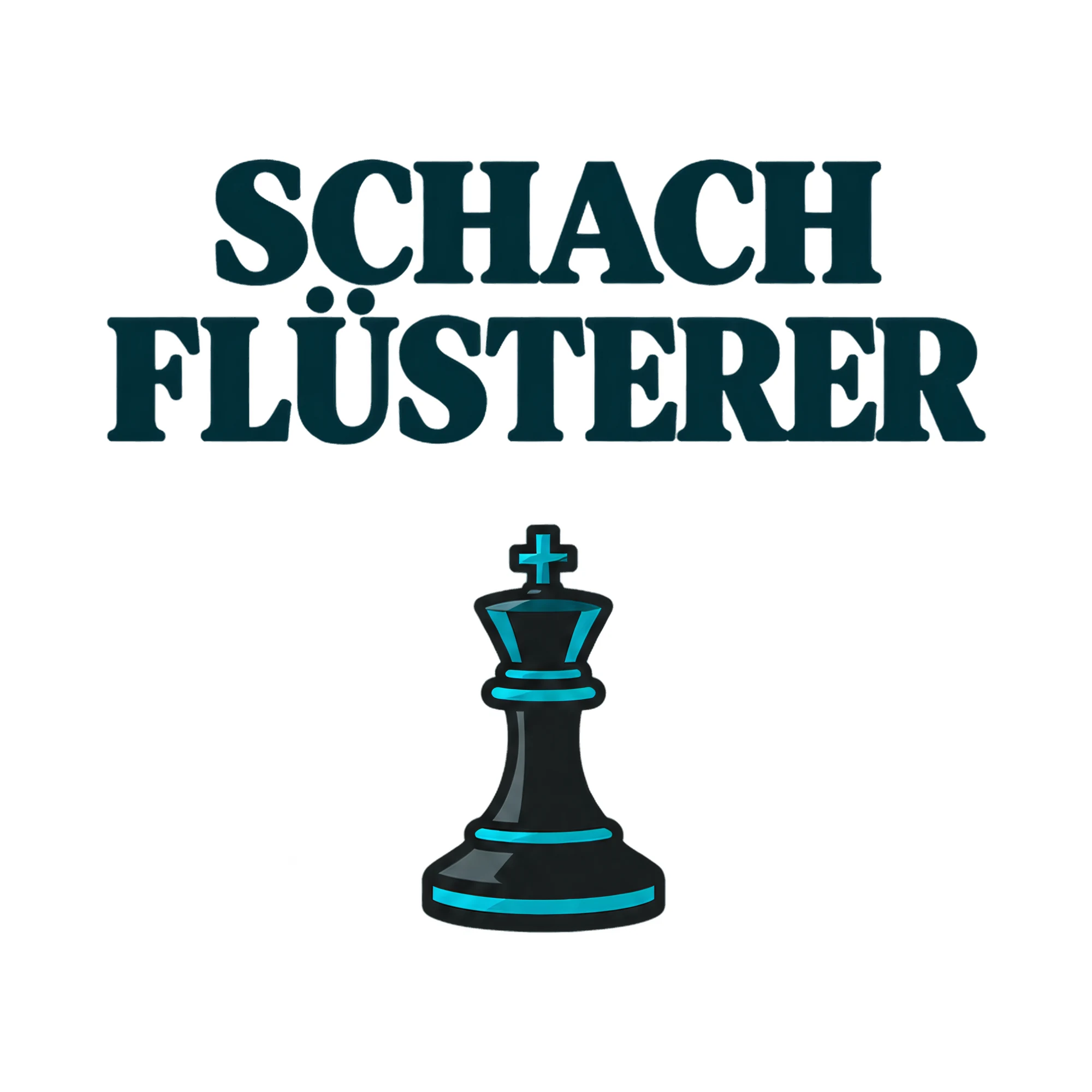 Bügelbild SCHACH FLÜSTERER als Grafik auf weißem Hintergrund (BB021390)