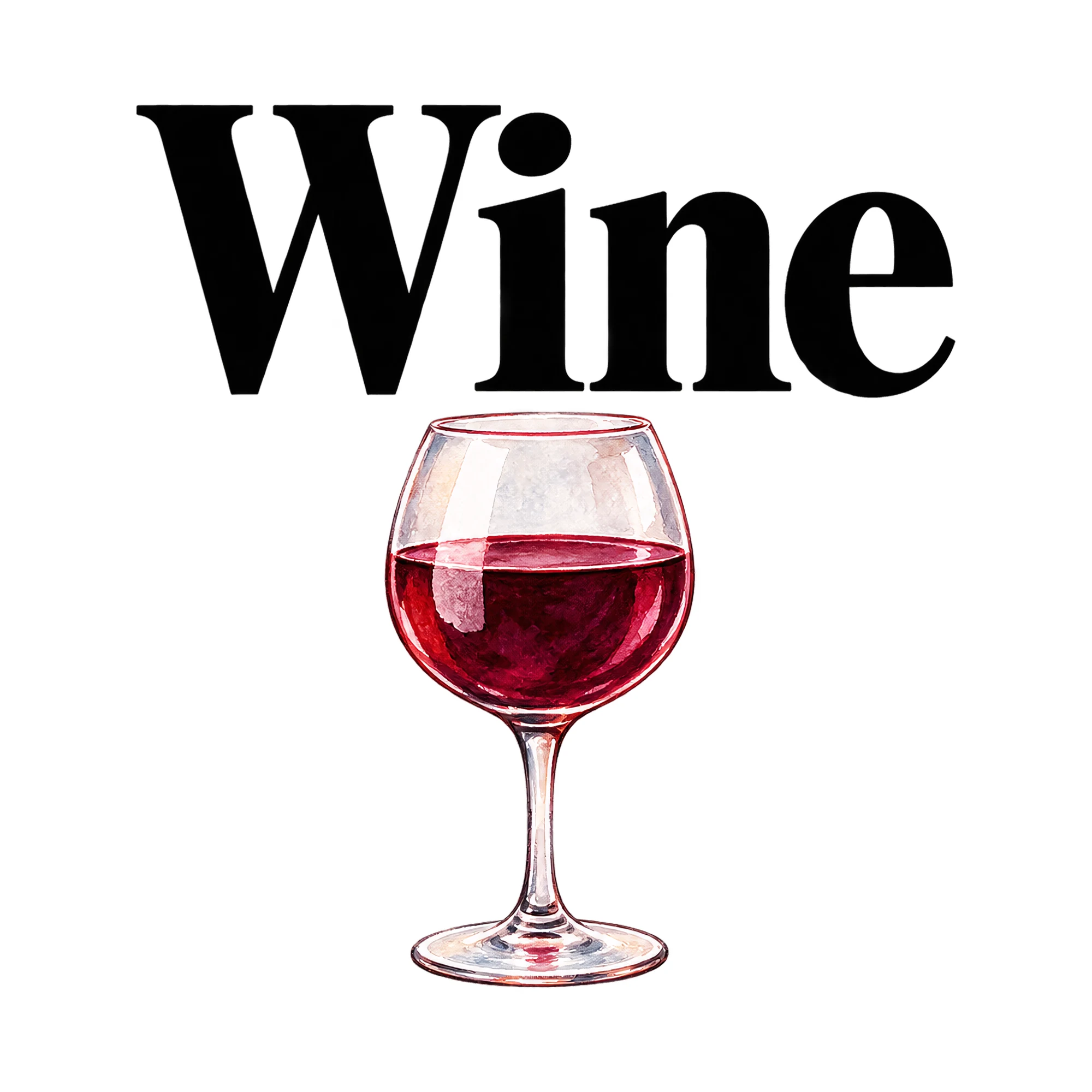 Bügelbild Wine, Küchen Spruch Bügelbild als Grafik auf weißem Hintergrund (BB015034)