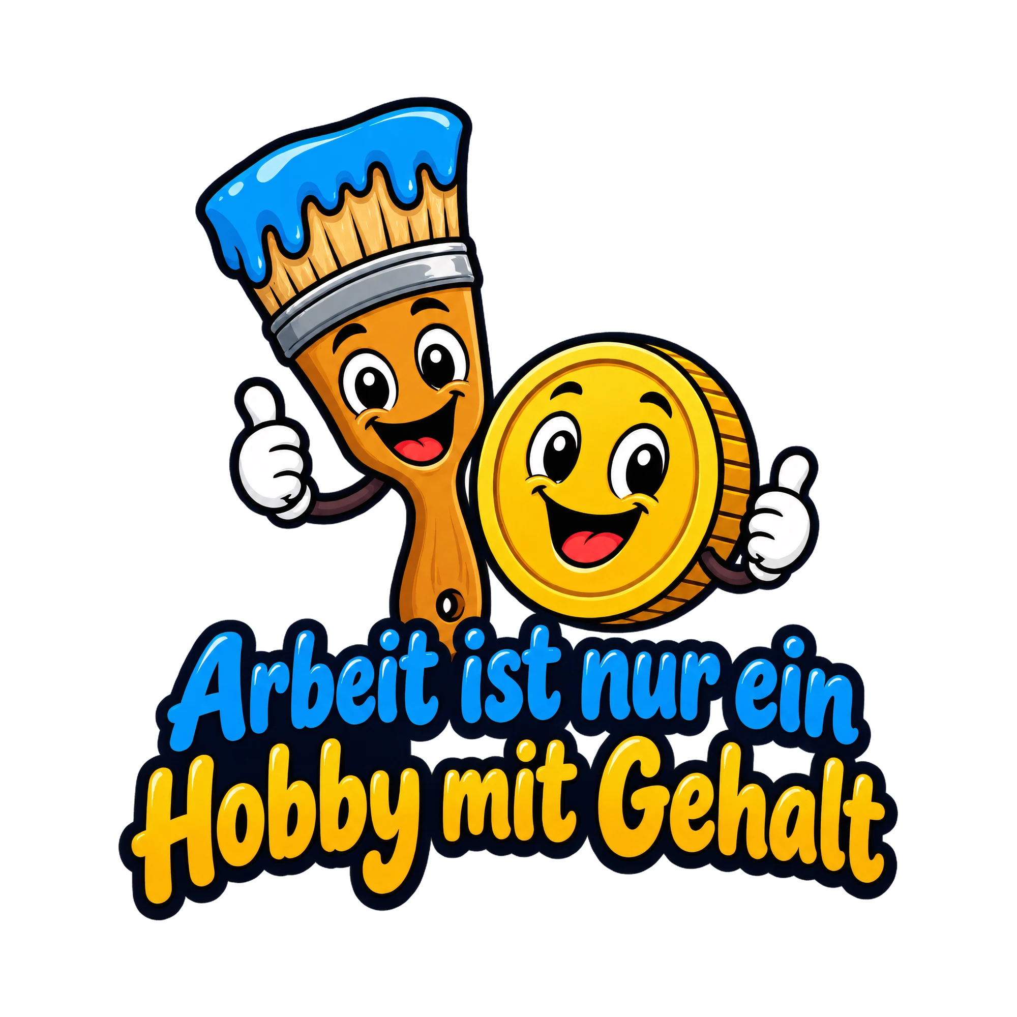 Bügelbild Arbeit ist nur ein Hobby mit Gehalt, Beruf Shirt Spruch als Grafik auf weißem Hintergrund (BB016624)