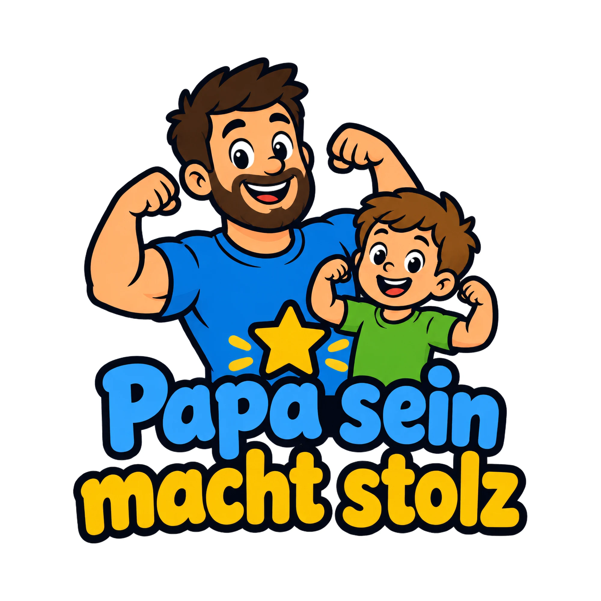 Bügelbild Papa sein macht stolz als Grafik auf weißem Hintergrund (BB019223)