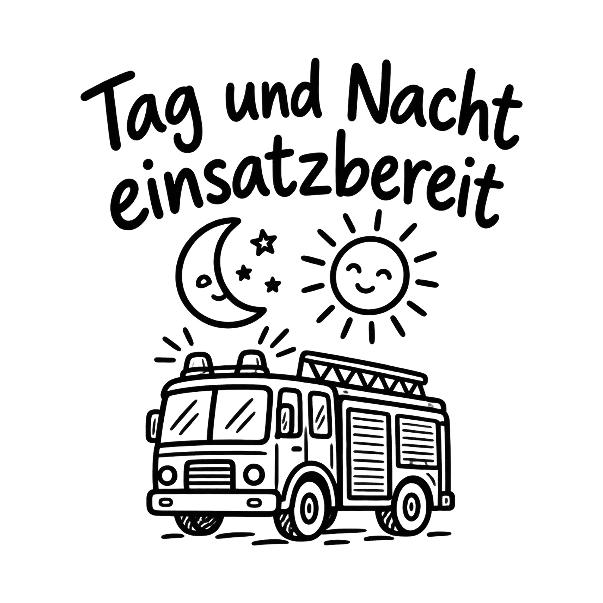 Bügelbild Tag und Nacht einsatzbereit als Grafik auf weißem Hintergrund (BB020441)