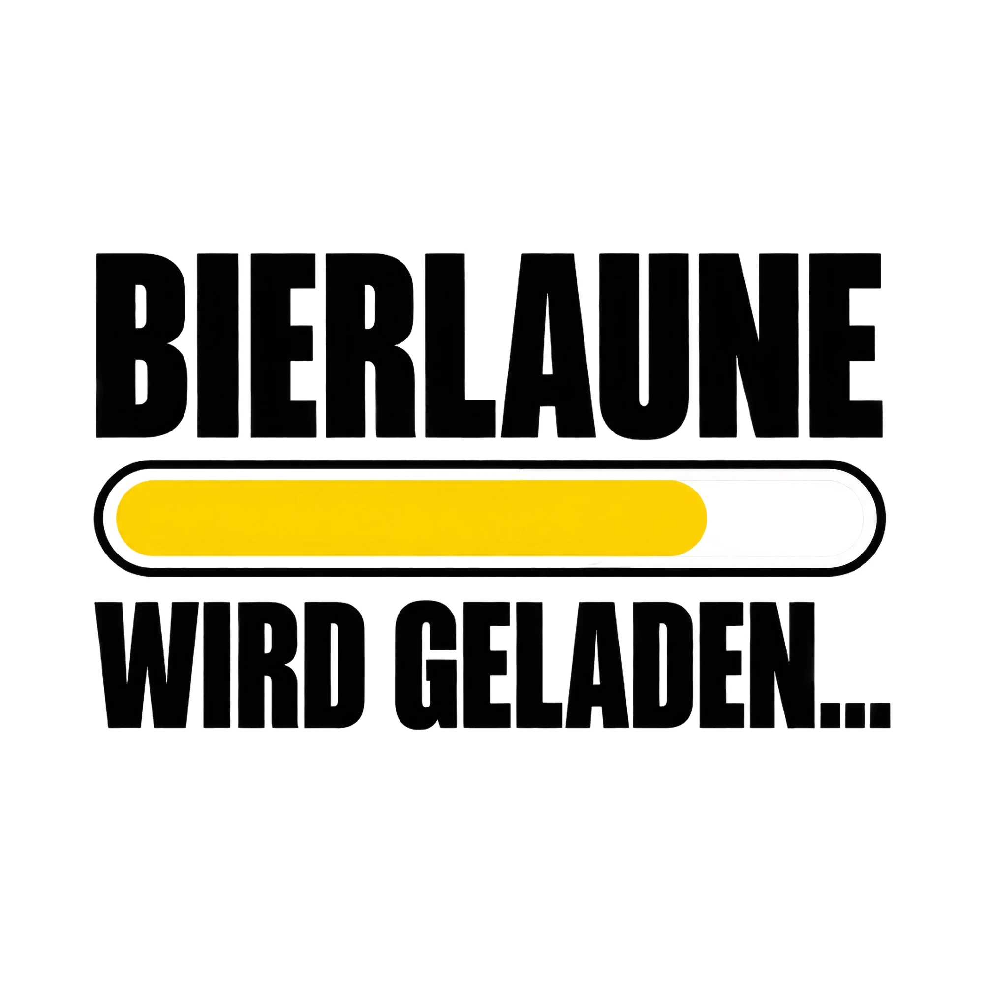 Bügelbild Bierlaune wird geladen, Babybody bügeln Motiv als Grafik auf weißem Hintergrund (BB017036)