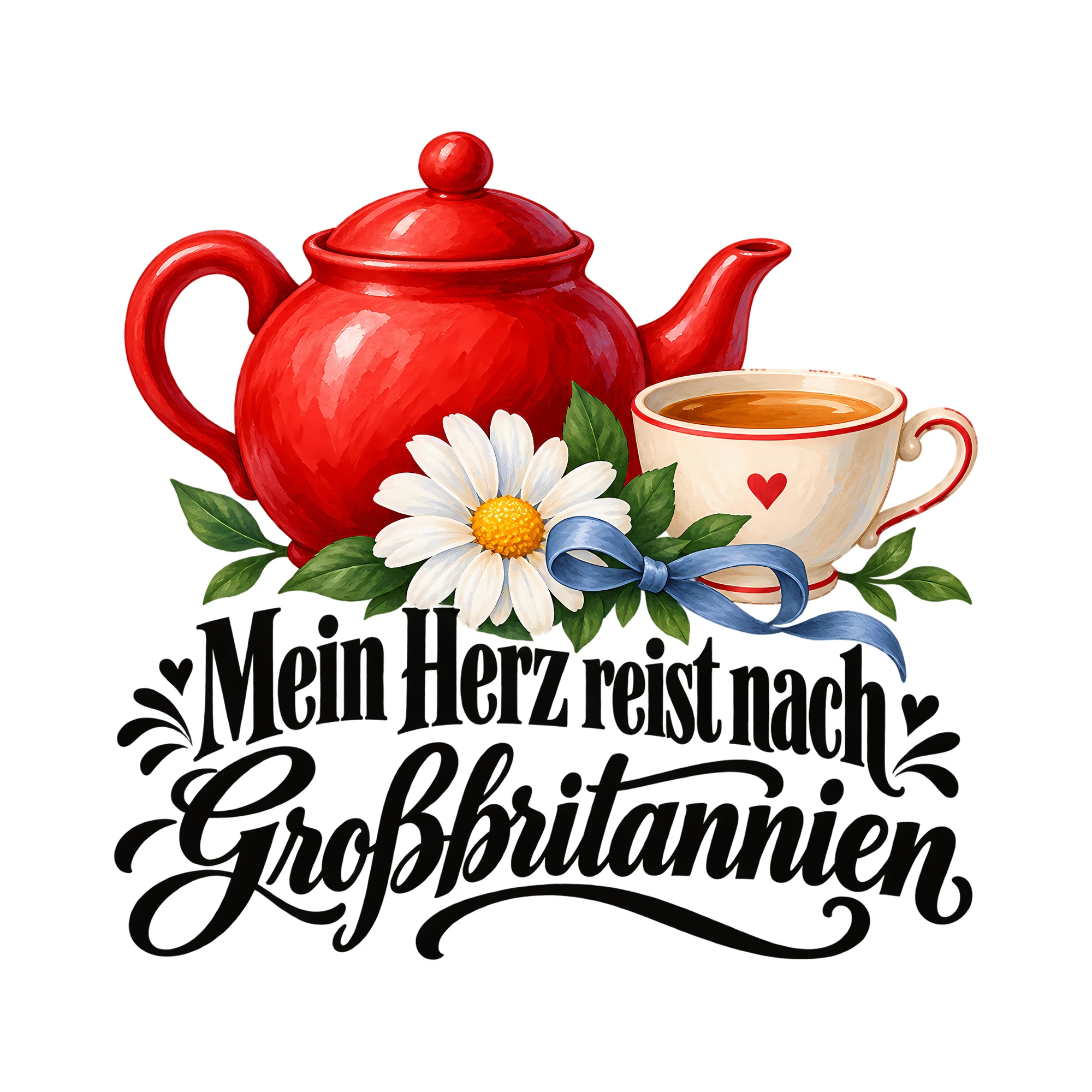 Bügelbild Mein Herz reist nach Großbritannien als Grafik auf weißem Hintergrund (BB013613)