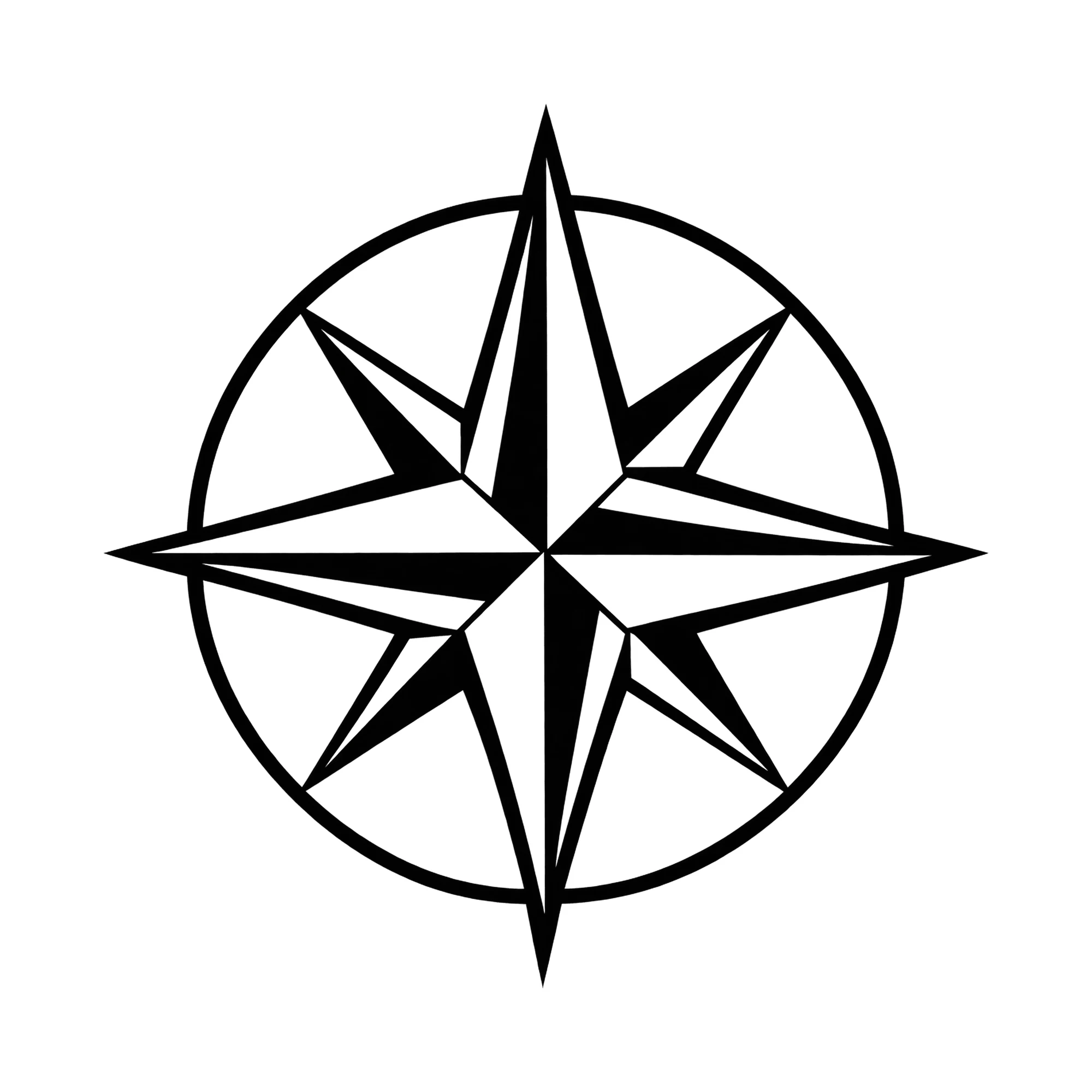 Bügelbild Sailing Compass, Lustiger Shirt Motiv als Grafik auf weißem Hintergrund (BB015355)