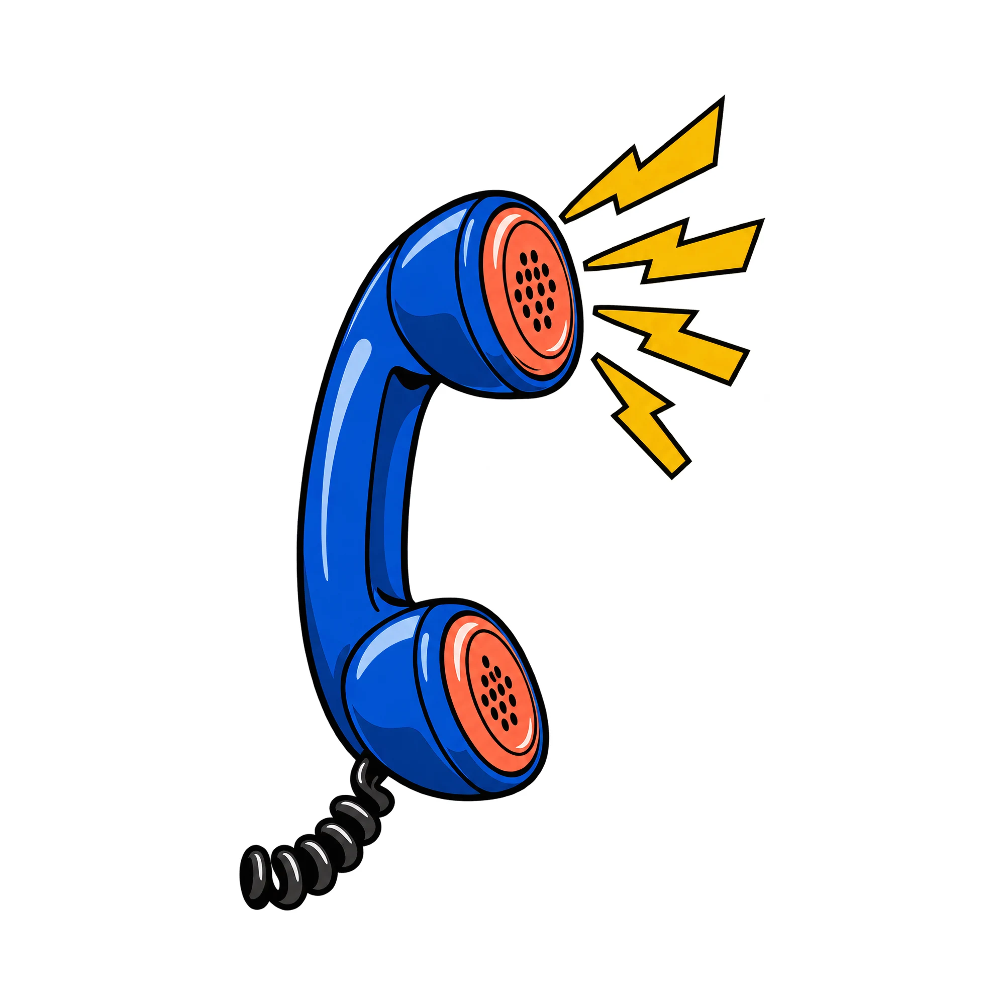 Bügelbild Pop Art Telephone, Lustiger Shirt Motiv als Grafik auf weißem Hintergrund (BB015538)