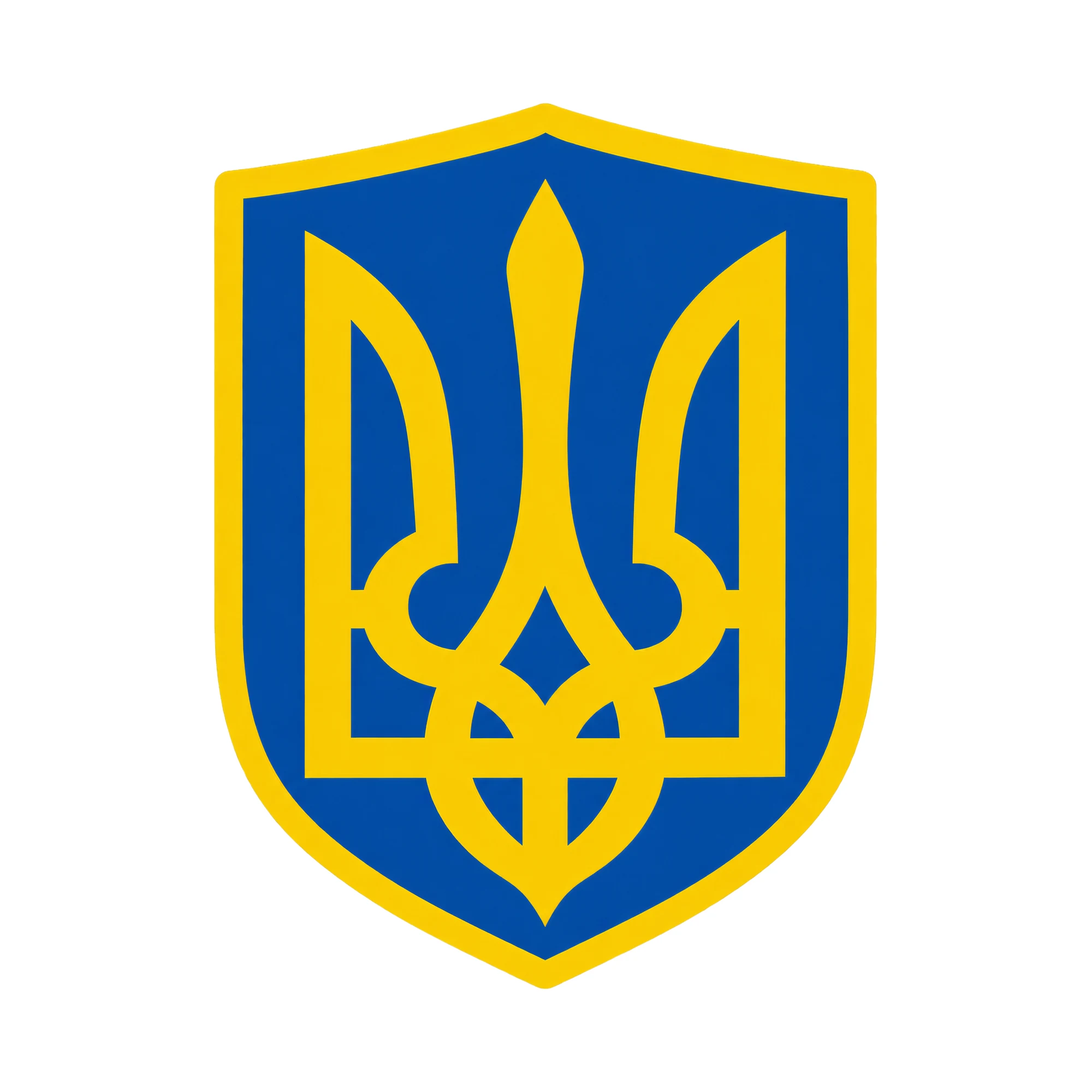 Bügelbild „Ukraine Wappen“, Lustiger Shirt Motiv als Grafik auf weißem Hintergrund (BB015421)