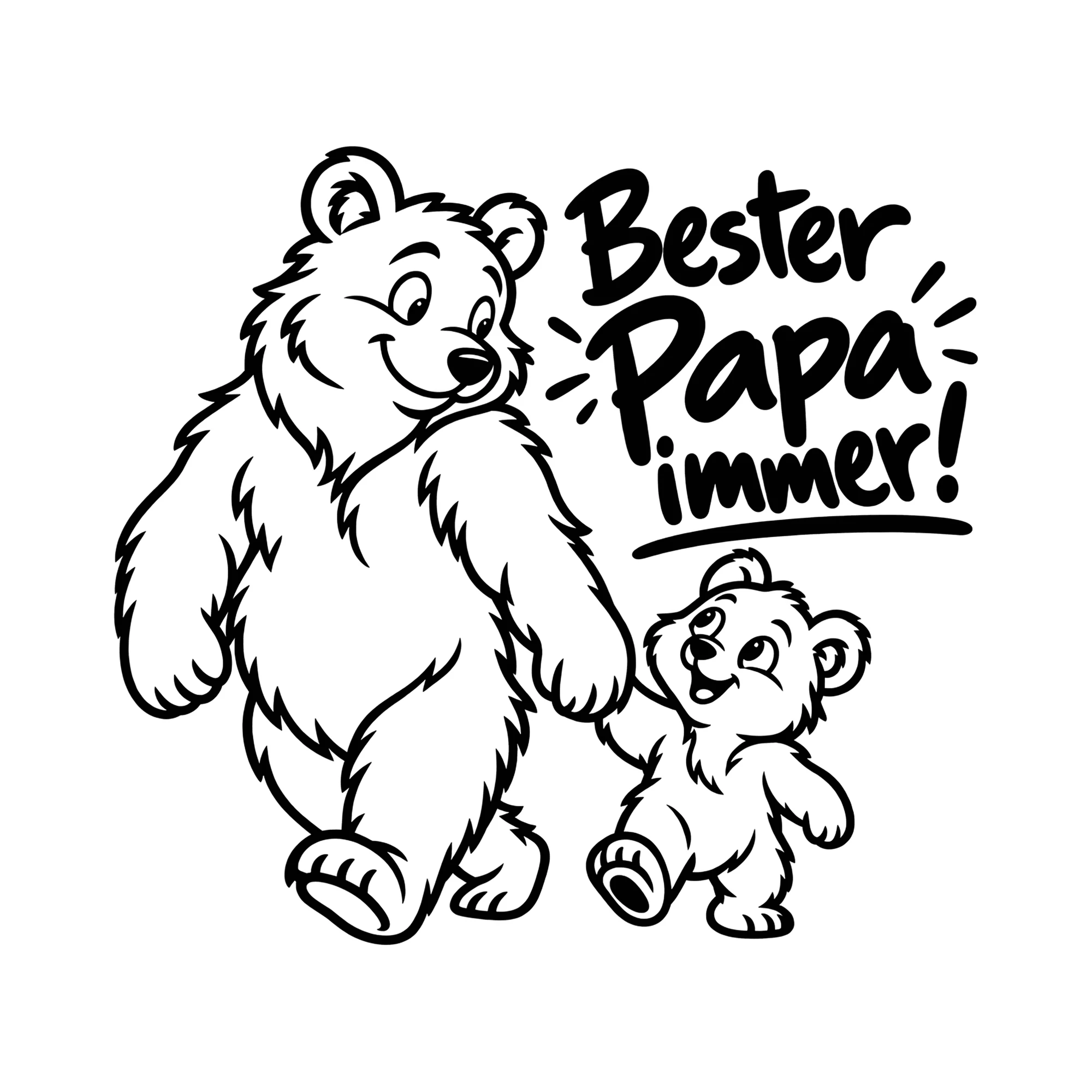 Bügelbild Bester Papa immer! als Grafik auf weißem Hintergrund (BB012376)