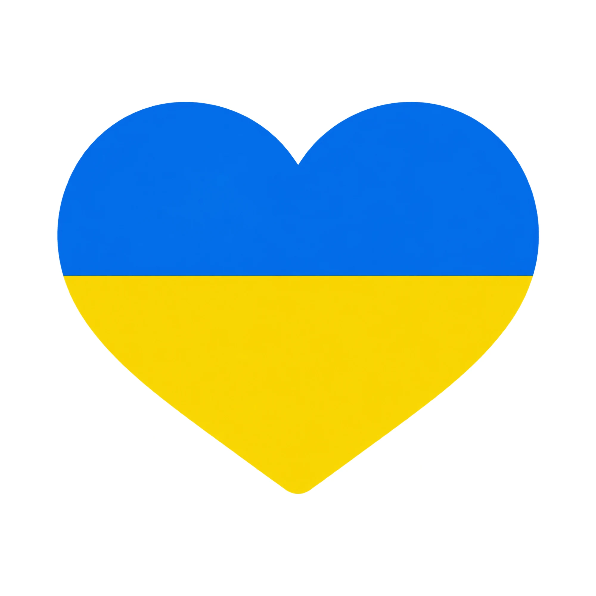 Bügelbild Ukraine Herz als Grafik auf weißem Hintergrund (BB015417)