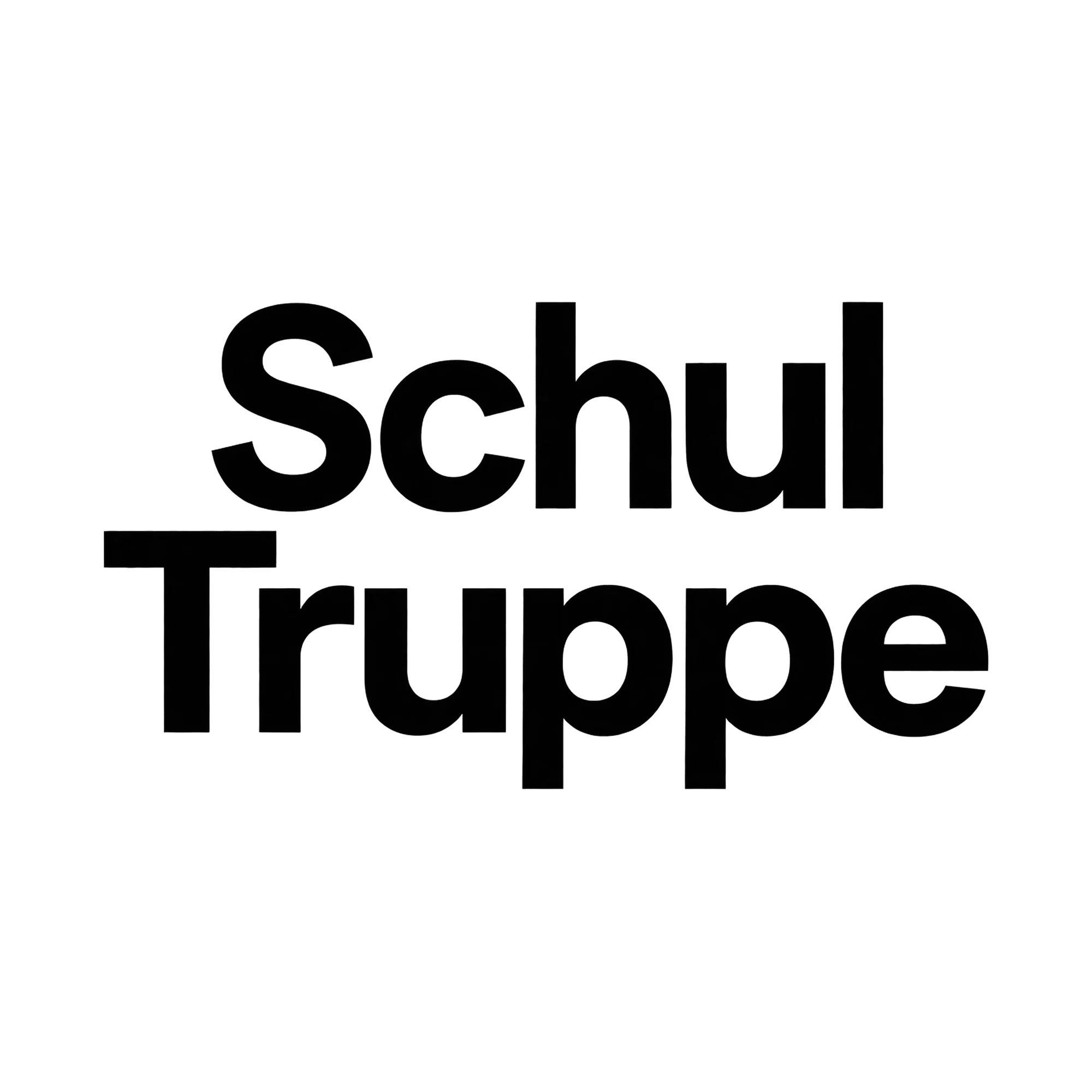 Bügelbild Schul Truppe, Lustiger Shirt Spruch als Grafik auf weißem Hintergrund (BB015719)