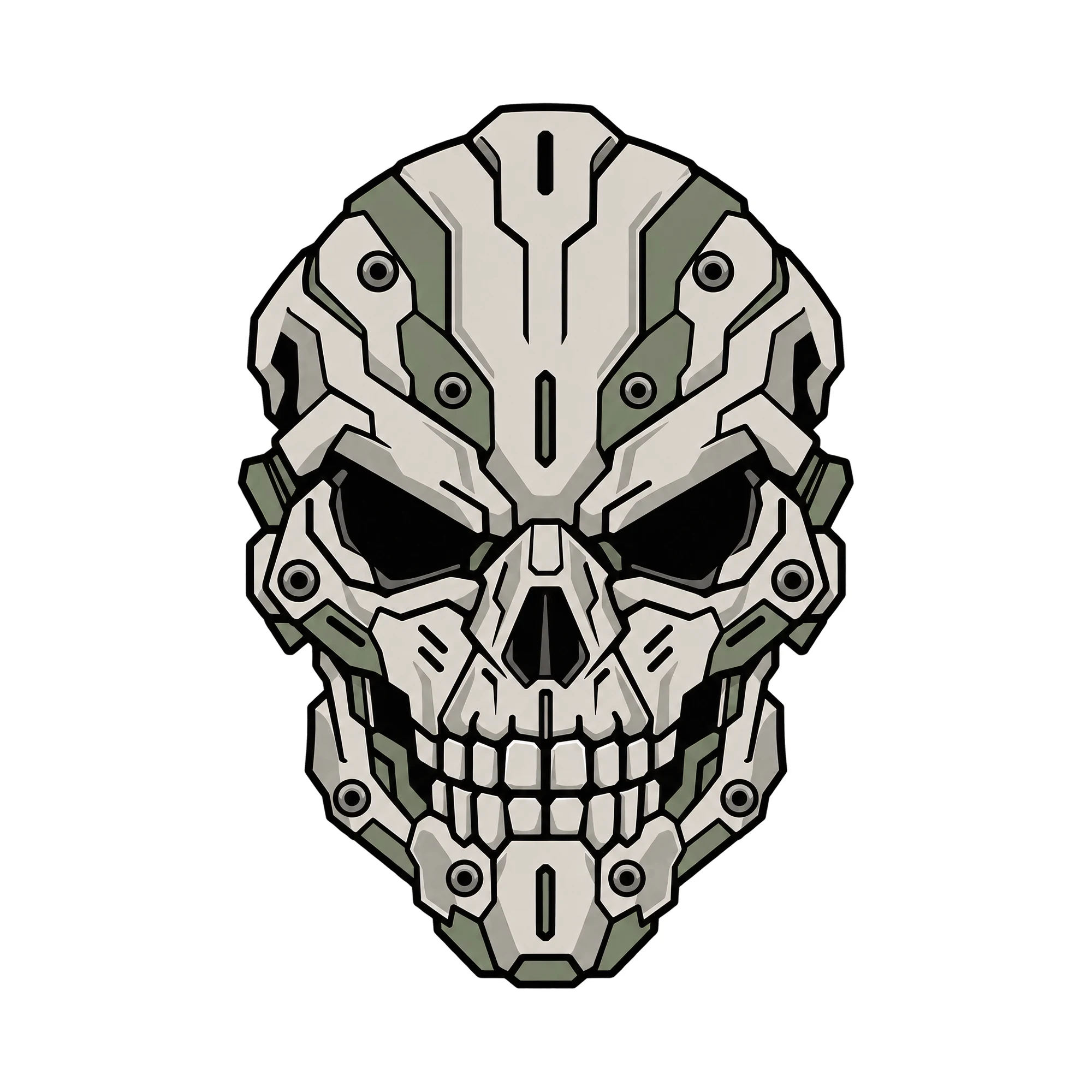 Bügelbild Mecha Zugaikotsu, Lustiger Shirt Motiv als Grafik auf weißem Hintergrund (BB015310)