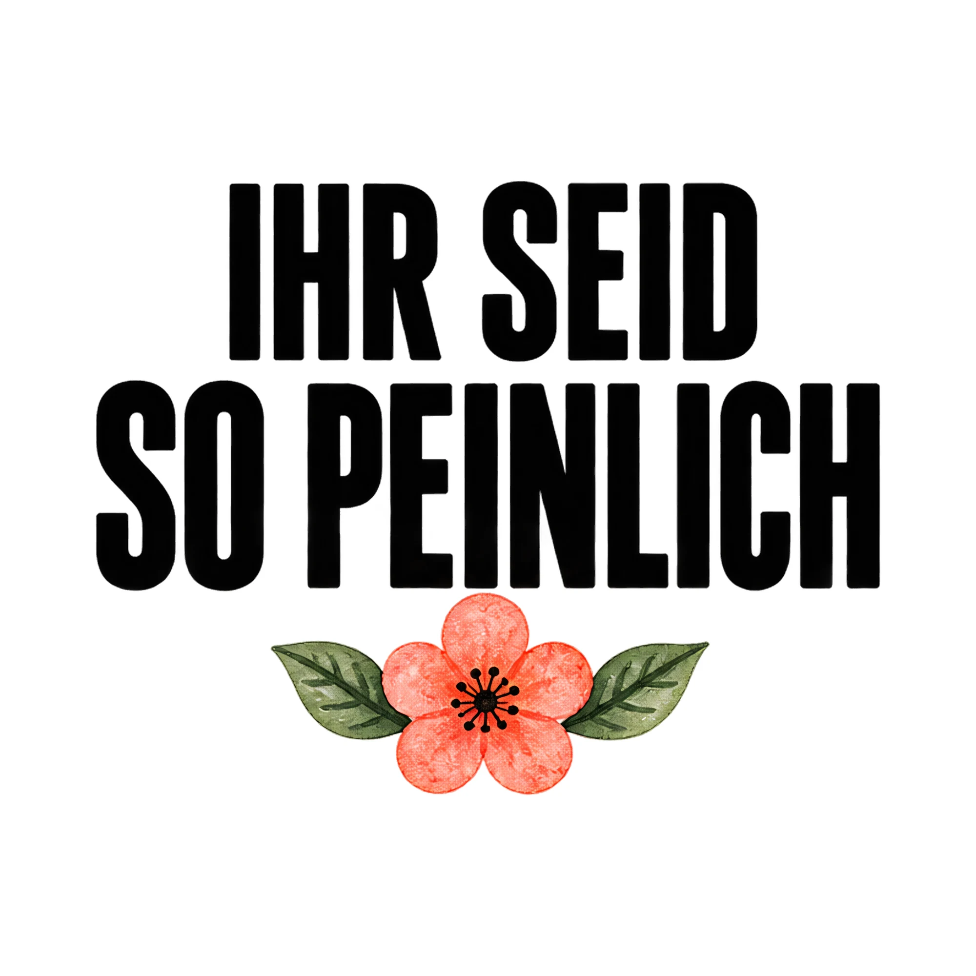 Bügelbild Ihr seid so peinlich, Lustiger Shirt Spruch als Grafik auf weißem Hintergrund (BB017763)