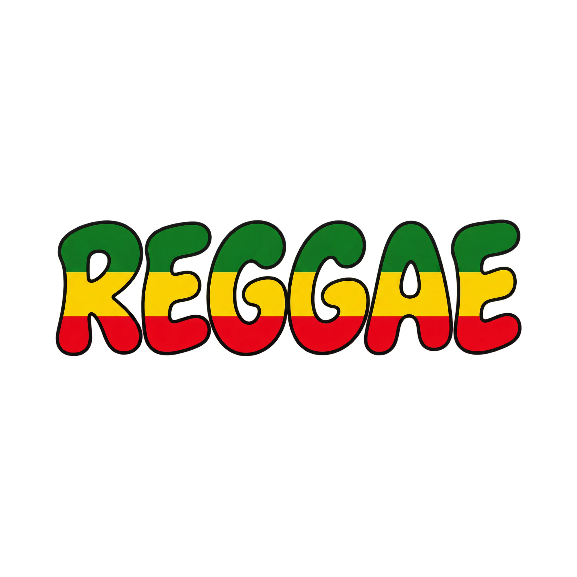 Bügelbild Reggae, Lustiger Shirt Spruch als Grafik auf weißem Hintergrund (BB017761)