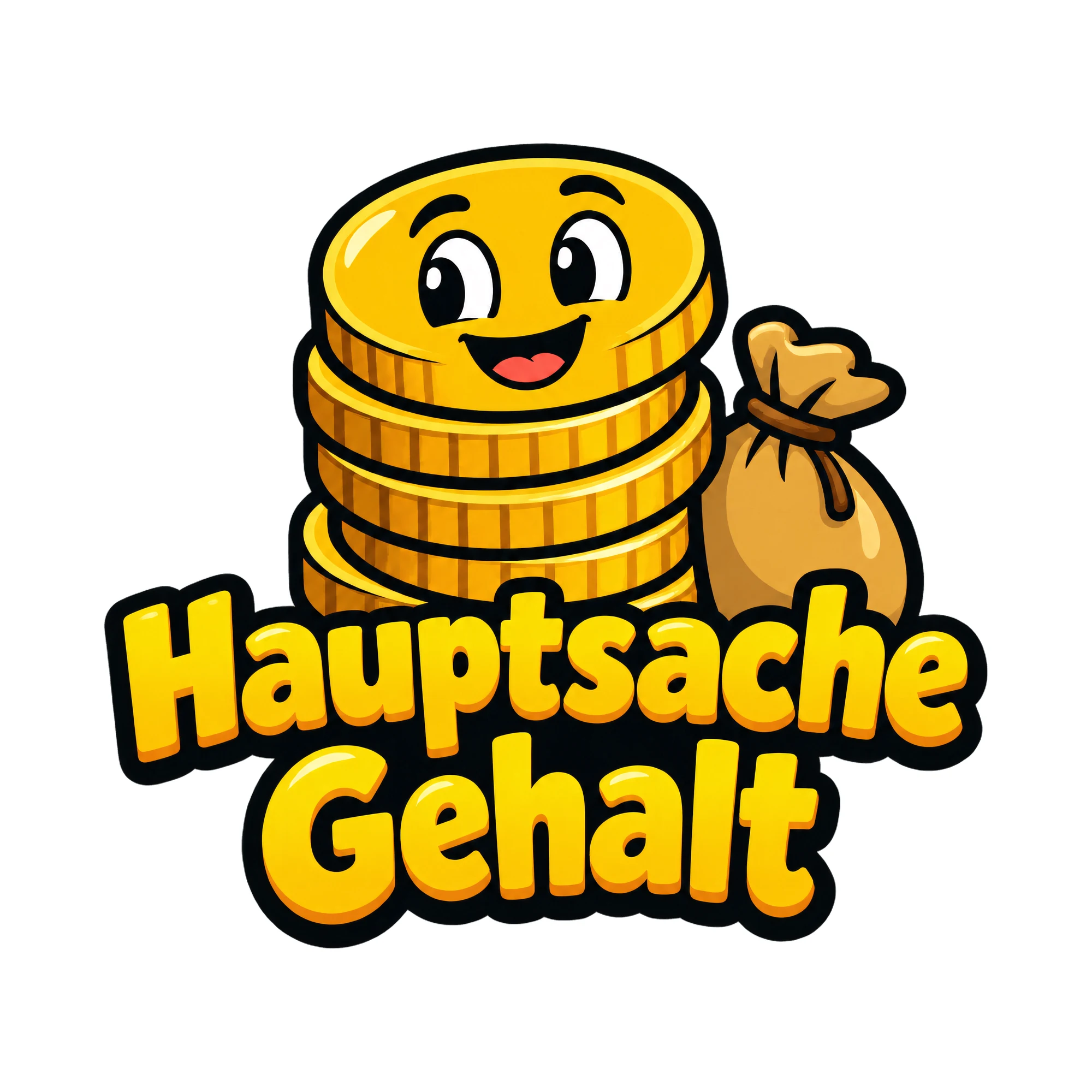 Bügelbild Hauptsache Gehalt als Grafik auf weißem Hintergrund (BB018612)