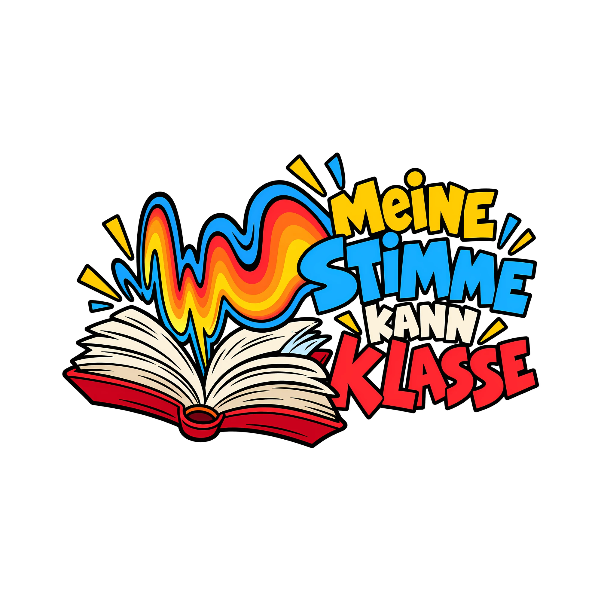 Bügelbild Meine Stimme kann Klasse als Grafik auf weißem Hintergrund (BB011700)