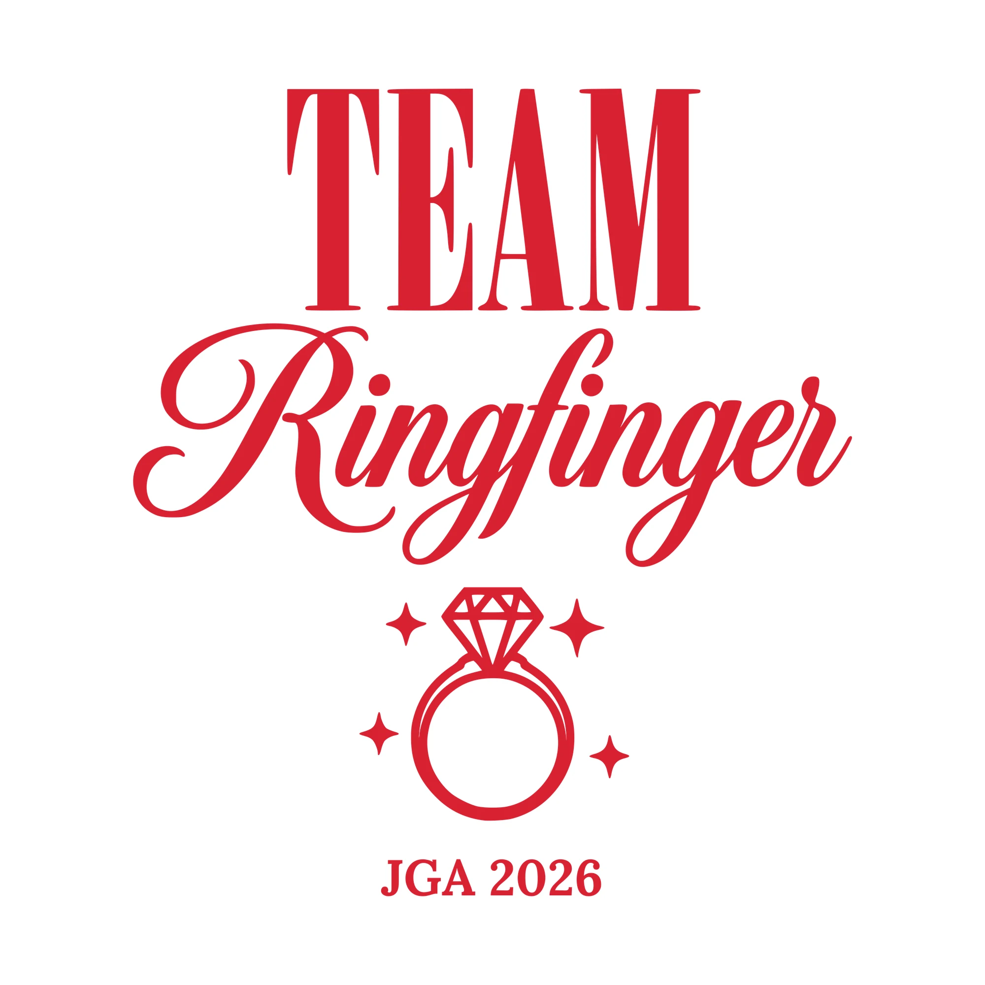 Bügelbild Team Ringfinger als Grafik auf weißem Hintergrund (BB010676)