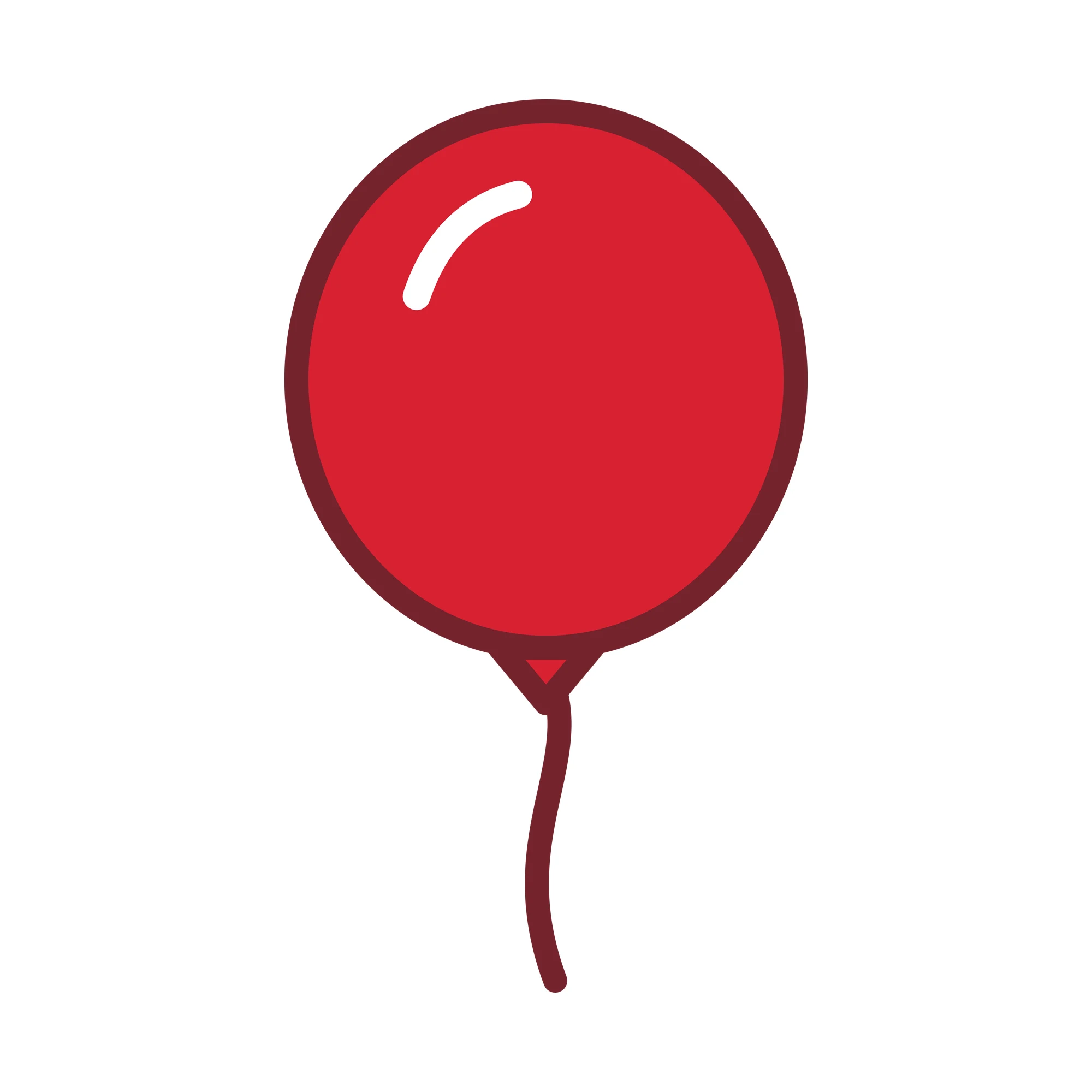 Bügelbild Luftballon als Grafik auf weißem Hintergrund (BB010348)
