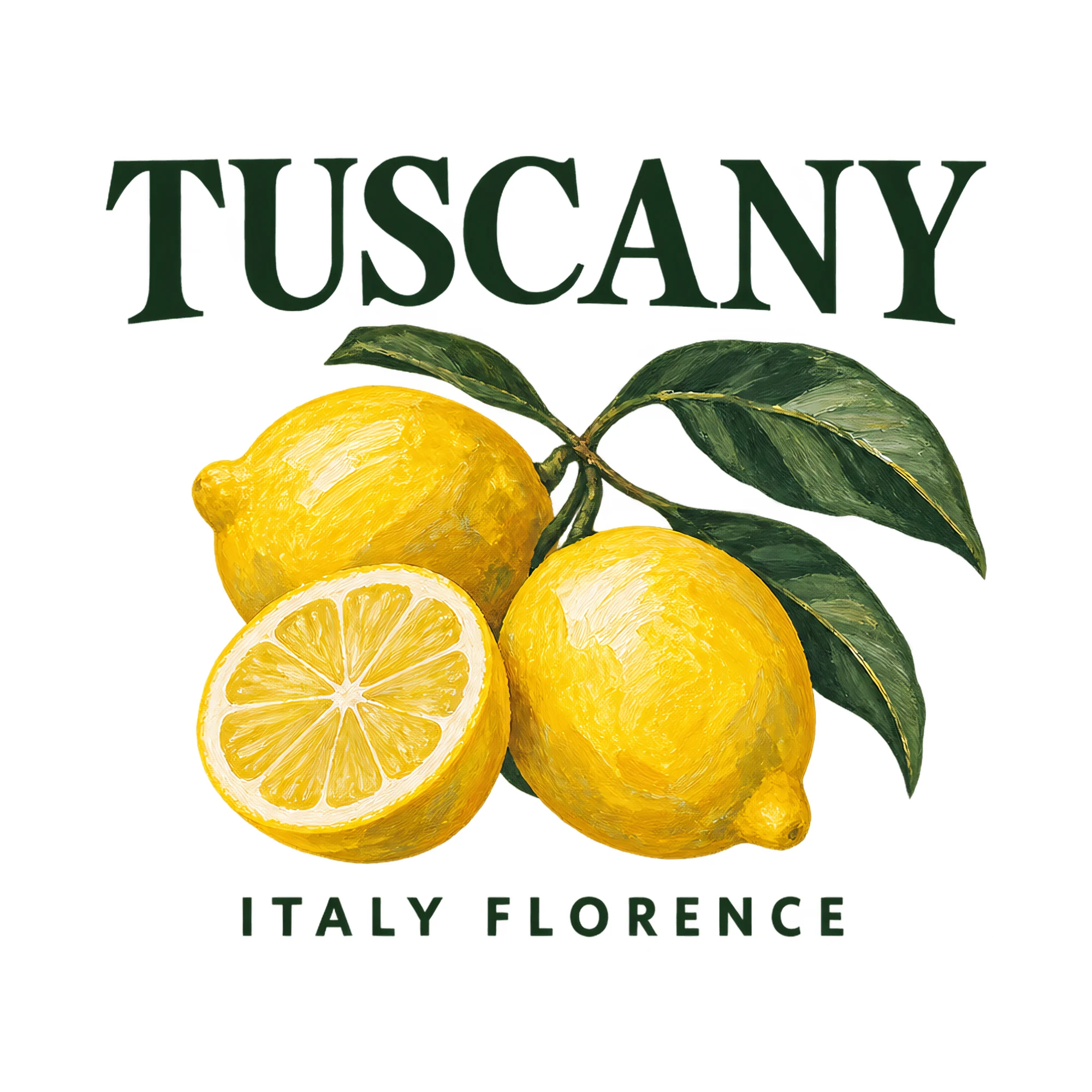 Bügelbild Tuscany Italy Florence, Lustiger Shirt Spruch als Grafik auf weißem Hintergrund (BB017829)