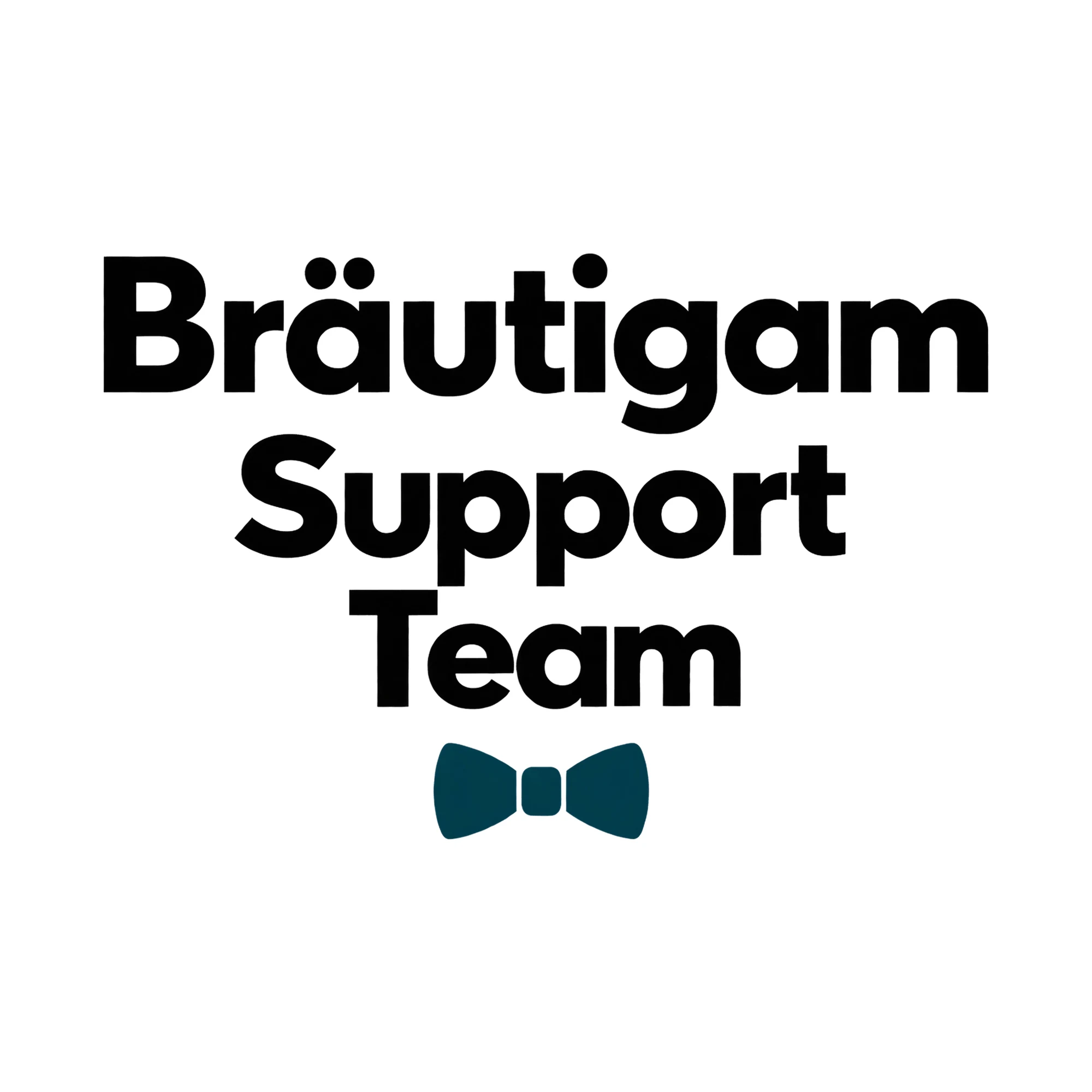 Bügelbild Bräutigam Support Team, JGA Shirt Spruch als Grafik auf weißem Hintergrund (BB015328)