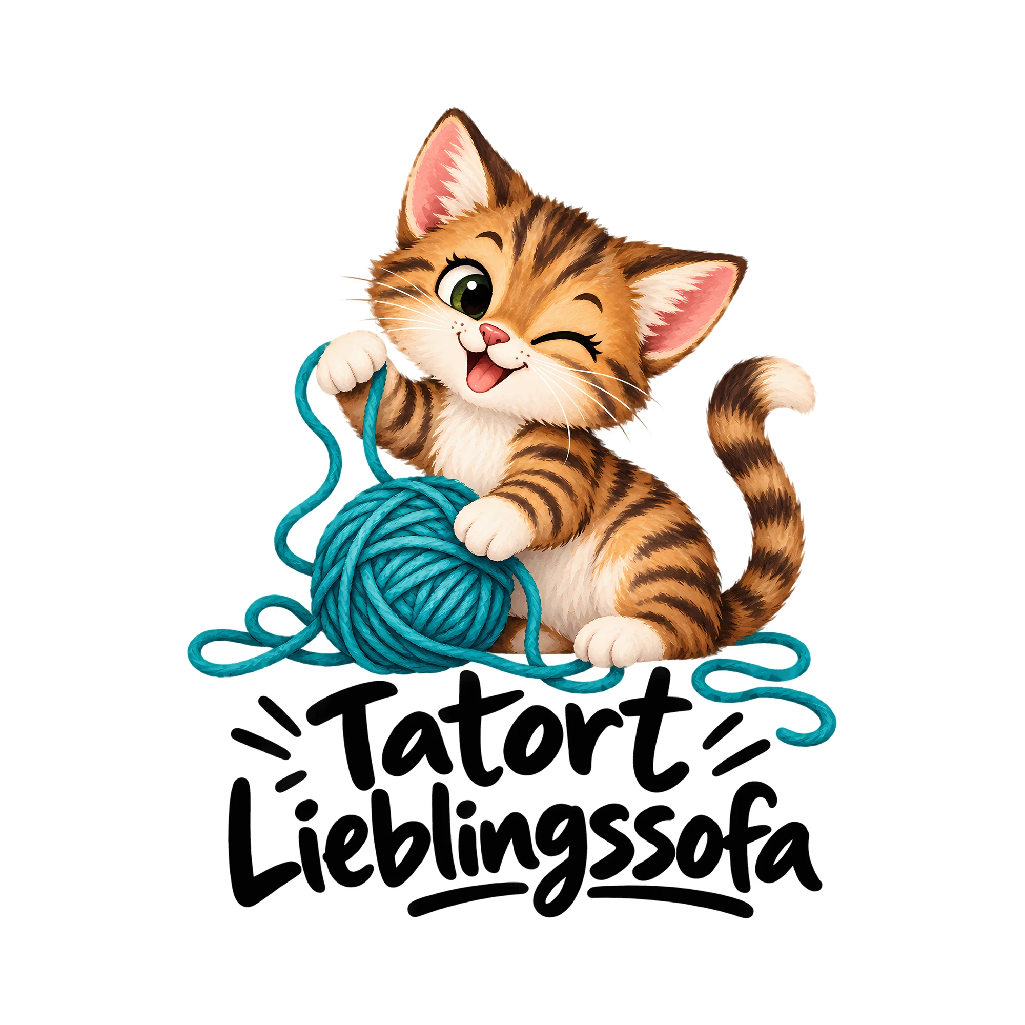Bügelbild Tatort Lieblingssofa als Grafik auf weißem Hintergrund (BB012944)