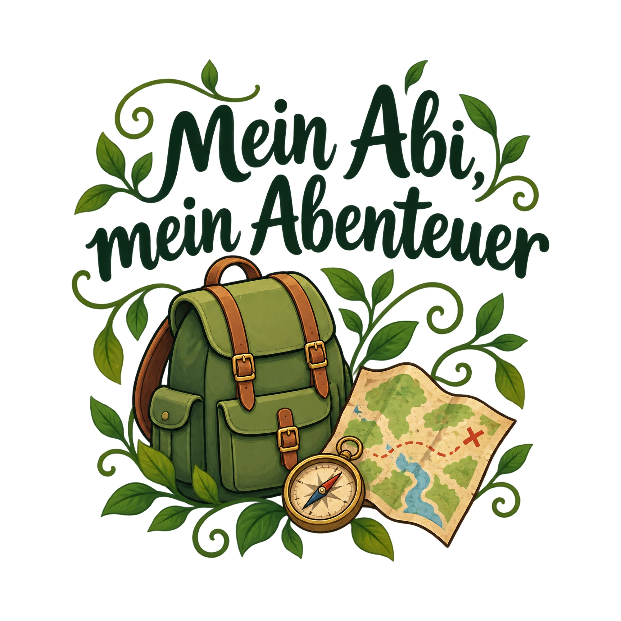 Bügelbild Mein Abi, mein Abenteuer, Abi Shirt Spruch als Grafik auf weißem Hintergrund (BB020140)