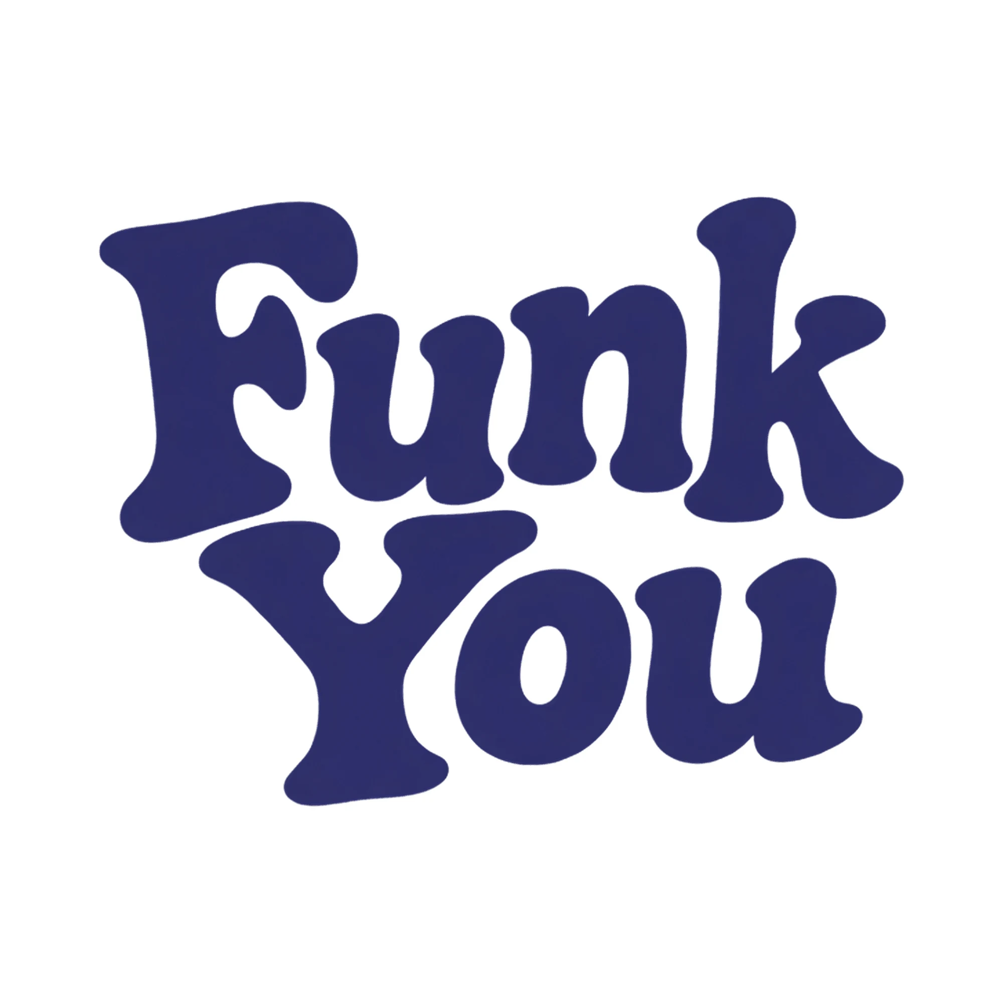 Bügelbild Funk You als Grafik auf weißem Hintergrund (BB021262)