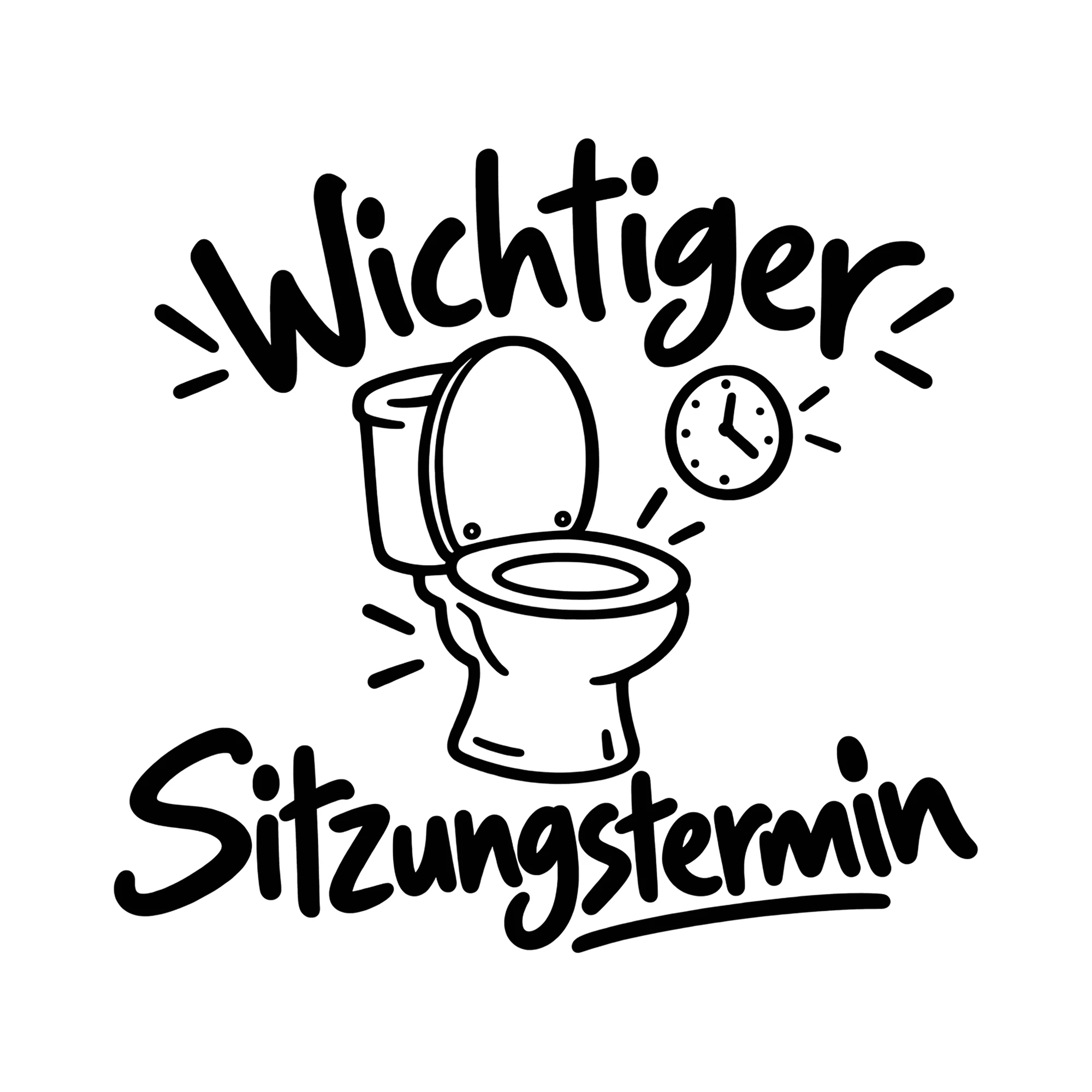 Bügelbild Wichtiger Sitzungstermin als Grafik auf weißem Hintergrund (BB014173)