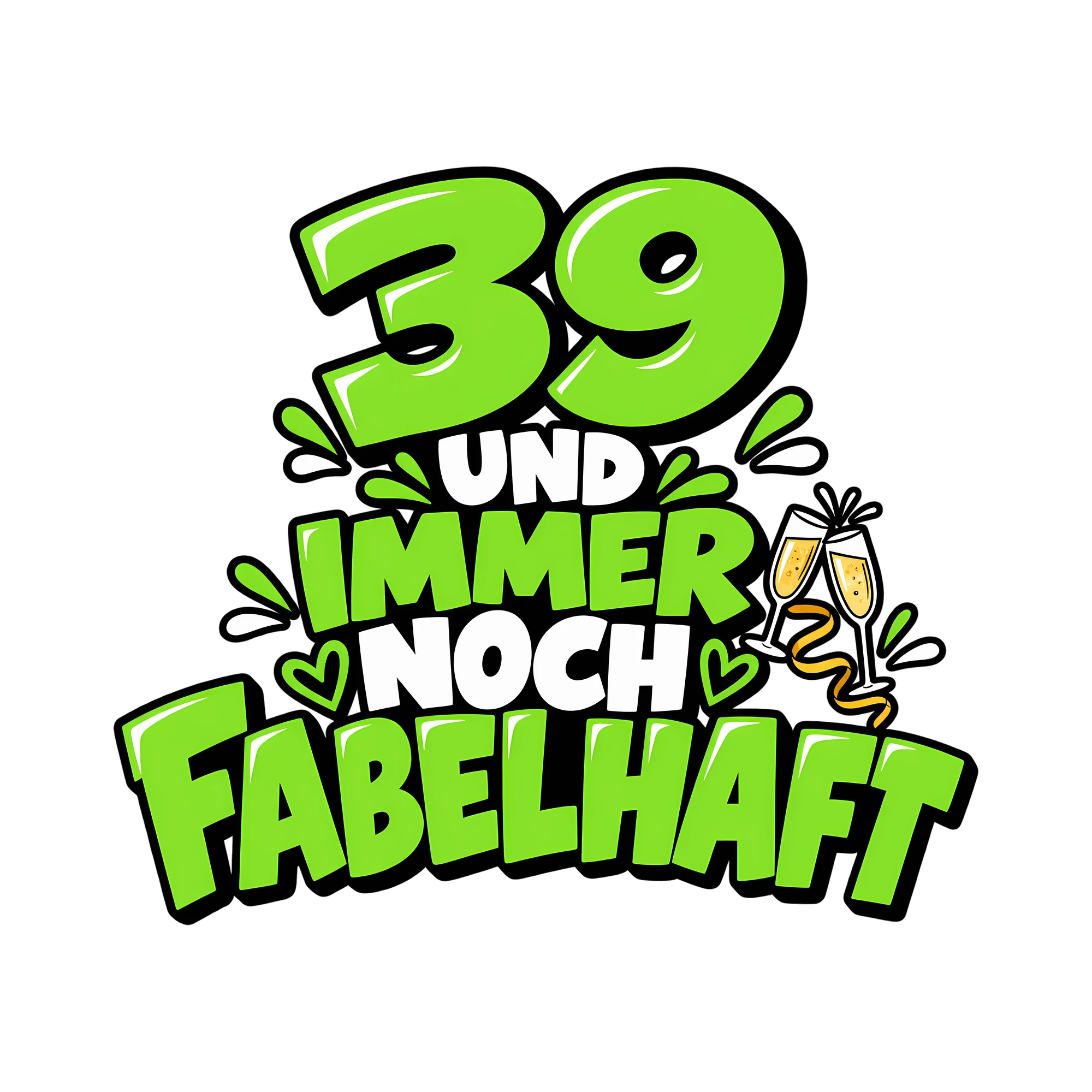 Bügelbild 39 und immer noch fabelhaft als Grafik auf weißem Hintergrund (BB012556)